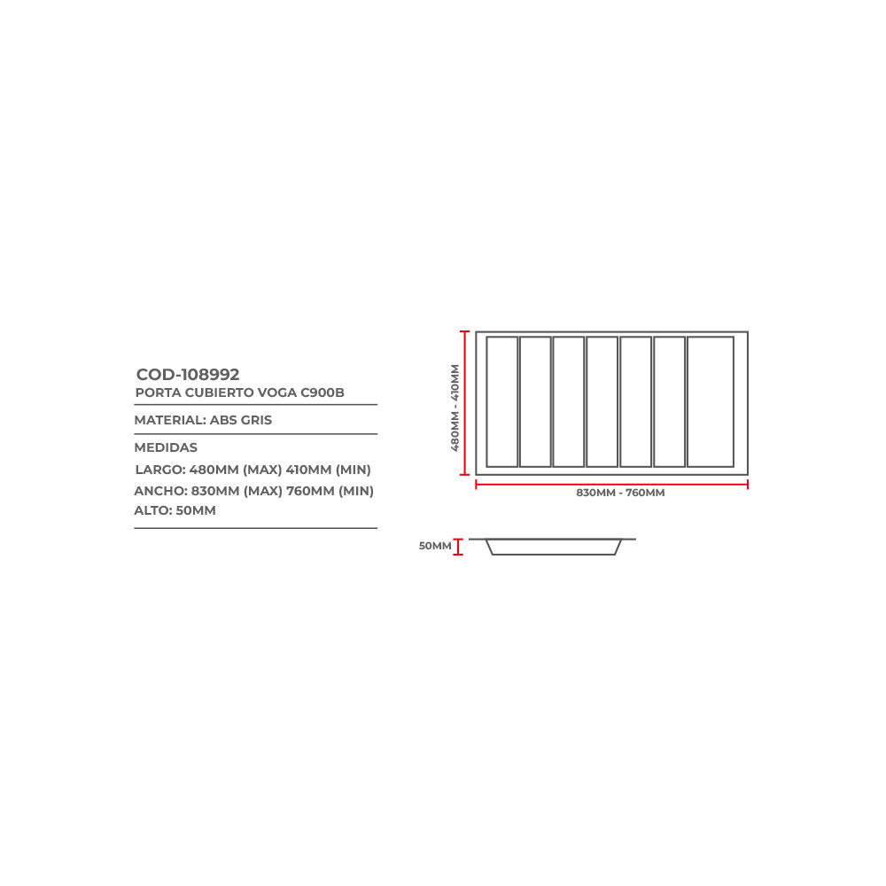 Porta cubiertos voga c900b