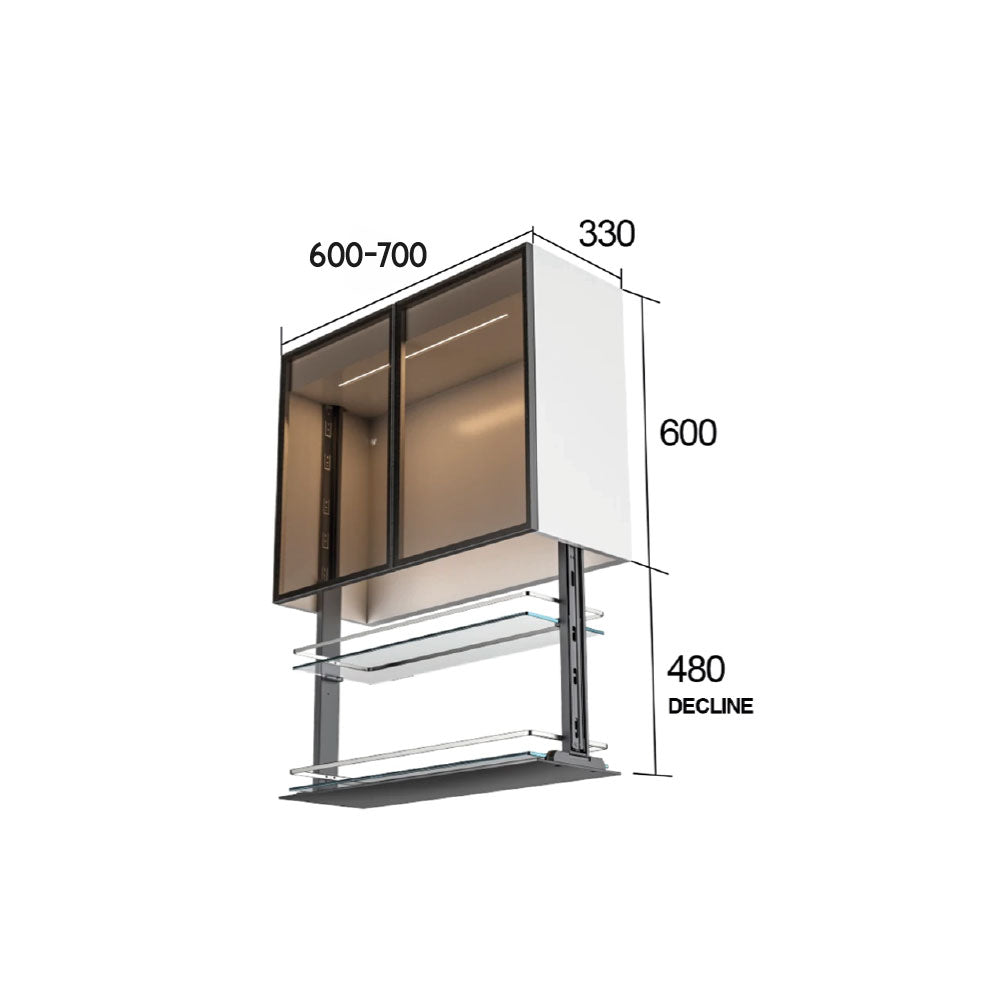 Elevador eléctrico organizador de cocina