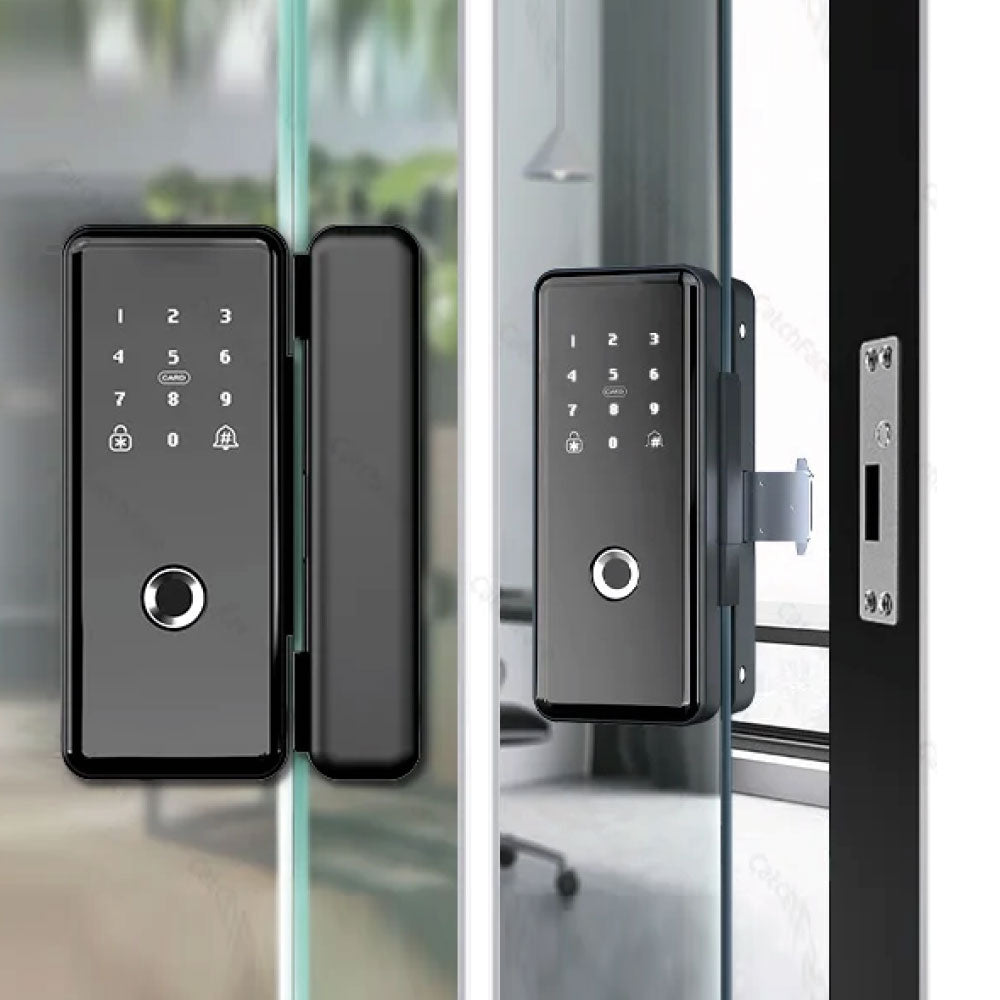 Cerradura smart para puerta de vidrio con reconocimiento facial mod. G9f