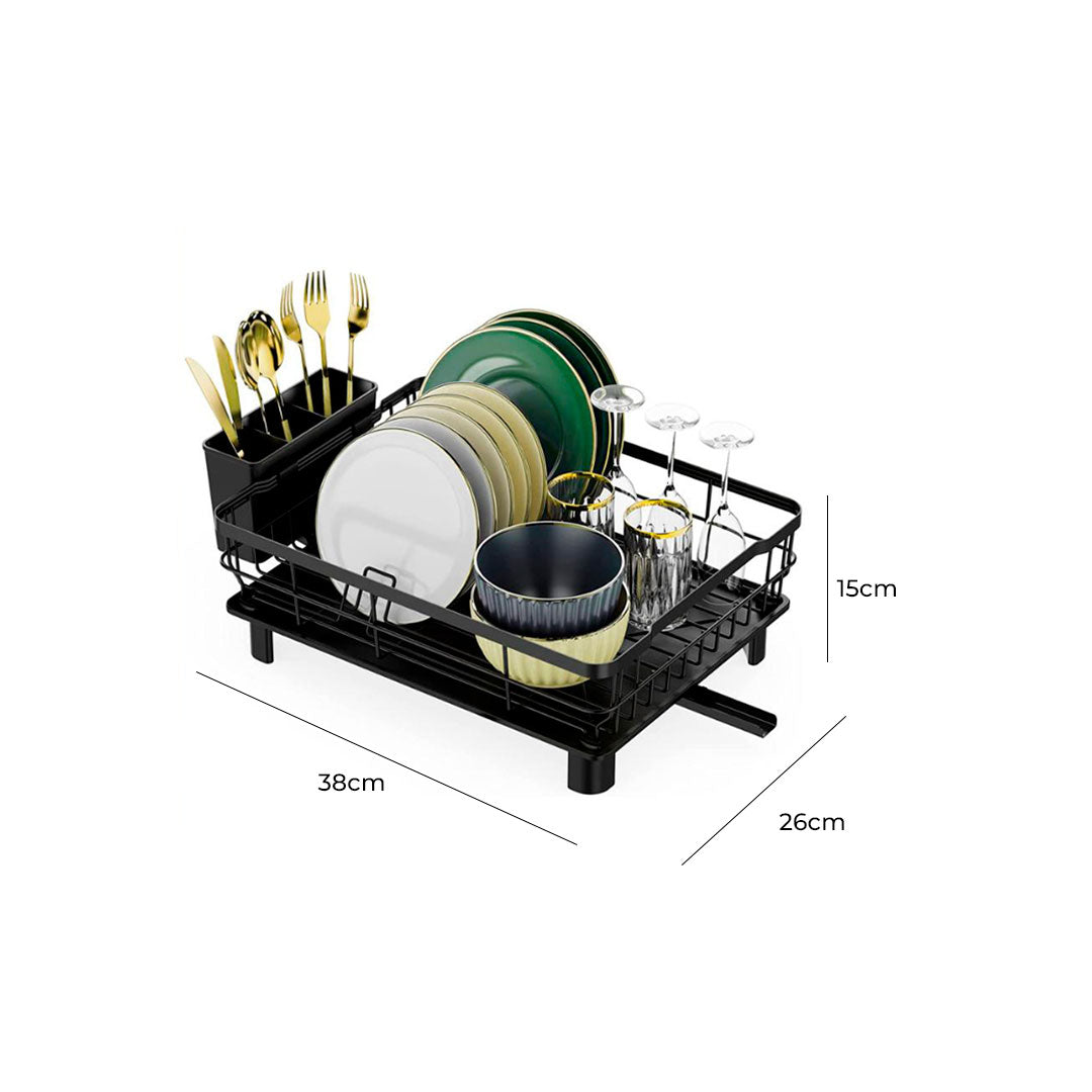 Organizador de platos 1 nivel mod. Sidney steel wire black paint