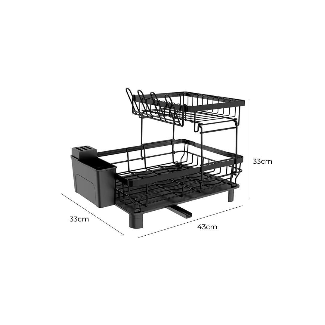 Organizador de platos 2 niveles mod. Tokio steel wire black paint