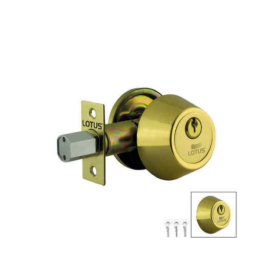 Cerrojo de seguridad round gold chrome llave-llave