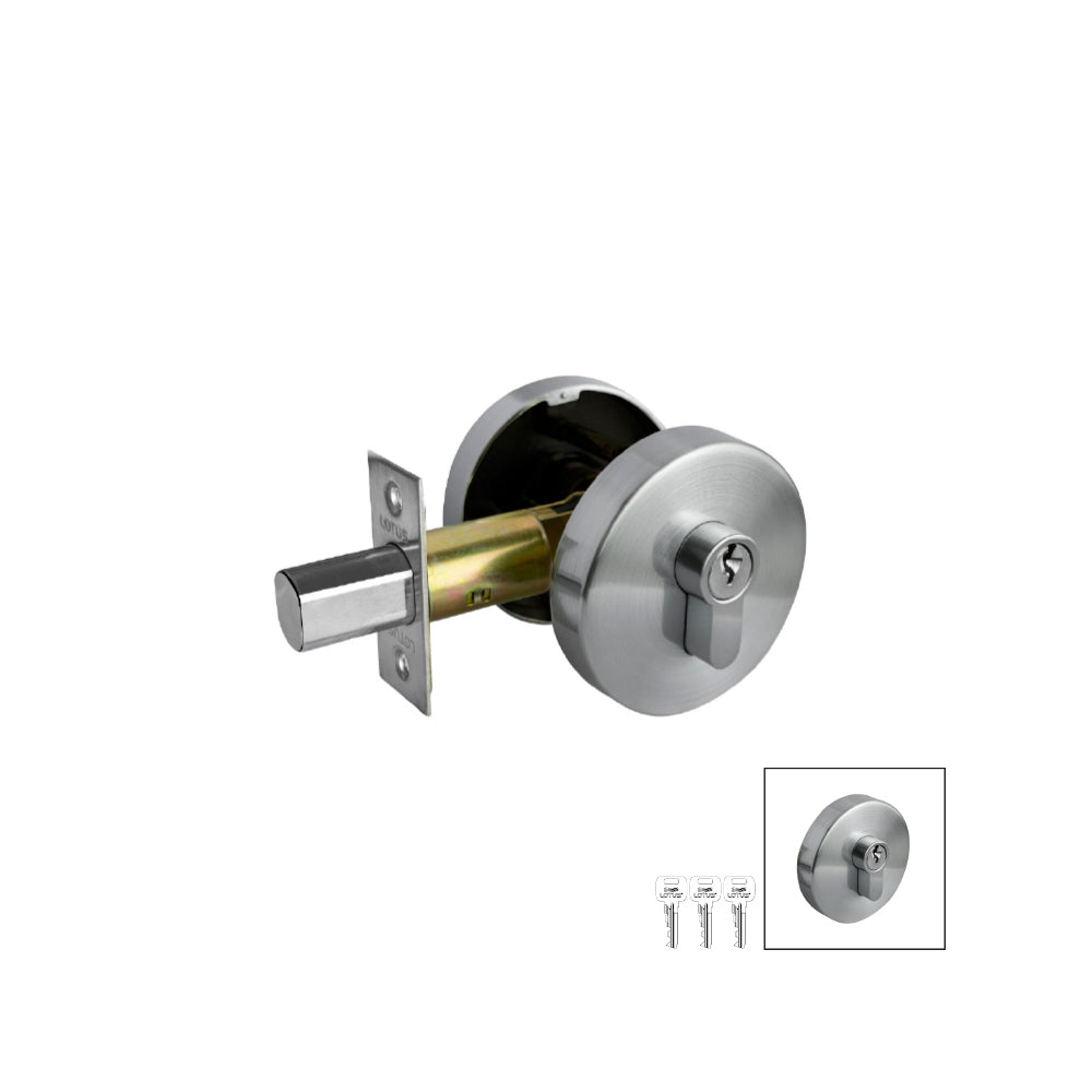 Cerrojo de seguridad round polish chrome llave-llave