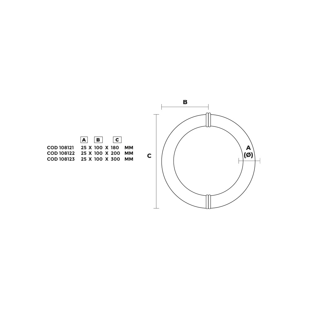 Manillon mod. Brescia ss304 black mate p/pta de vidrio