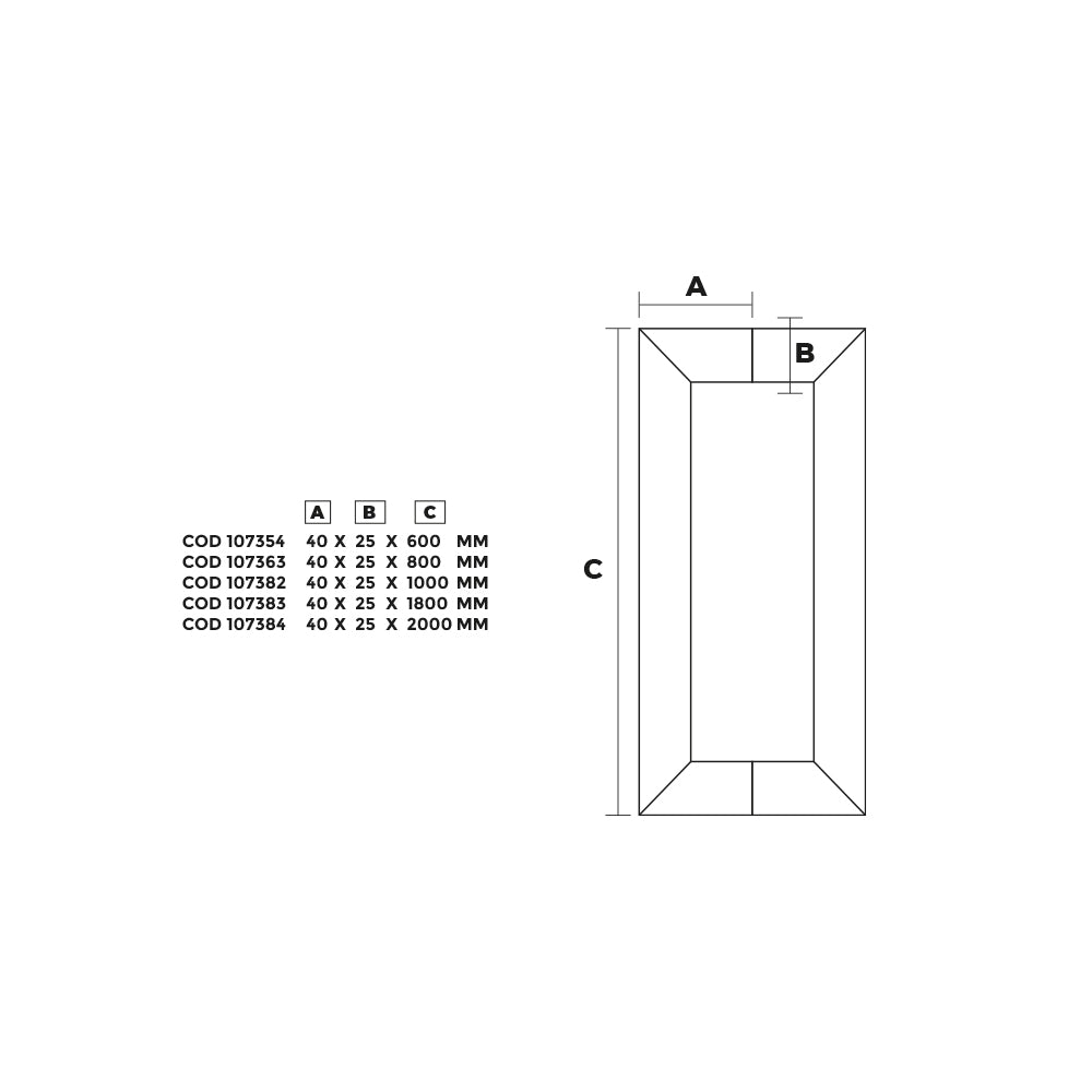 Manillon mod. Lako ss304 black mate p/pta de vidrio